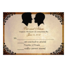 Husbands III Custom Gay Wedding RSVP Cards