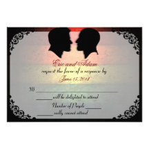 Husbands IV Custom Gay Wedding RSVP Cards