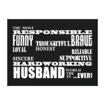 Husbands Wedding Anniversaries Birthdays Qualities Gallery Wrapped Canvas