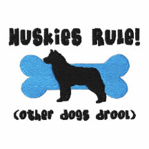 Huskies Rule Embroidered Shirt (Zip Hoodie)