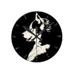 Husky Clock Gifts Decor Sled Dog Wall Clock