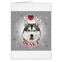 Husky Greeting Card