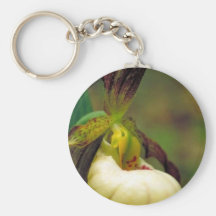 Hybrid of Prairie lady's slipper and Yellow lady's Keychains