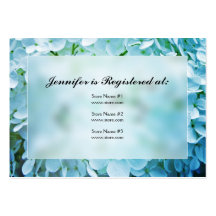 Hydrangea Bridal Shower Registry Cards Business Card Templates
