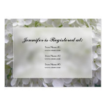 Hydrangea Bridal Shower Registry Cards Business Card Template