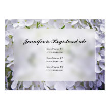 Hydrangea Bridal Shower Registry Cards Business Cards