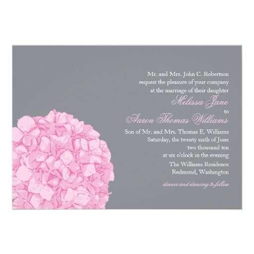 Hydrangea Wedding Invitation