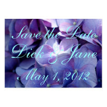 Hydrangeas Save the Date Business Card Templates
