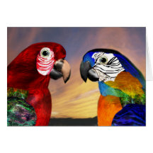 HYPER PARROTS GREETING CARDS