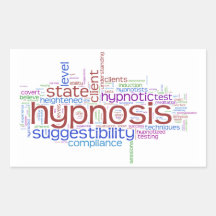 Hypnosis Works Word Art Sticker - White Background