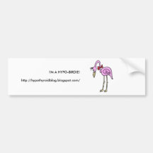 HYPO-BIRDIE BUMPER STICKER
