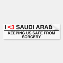 I <3 Saudi Arabia - The Bumpersticker Bumper Sticker
