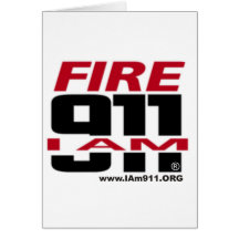 I Am 911 logo stuff for Fire, EMS, Dispatch! Greeting Cards