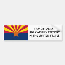 I AM AN ALIEN BUMPER STICKERS
