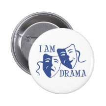 I am drama blue button