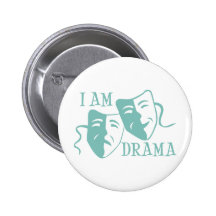 I am drama light blue pin