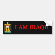 I AM IRAQI! BUMPER STICKERS