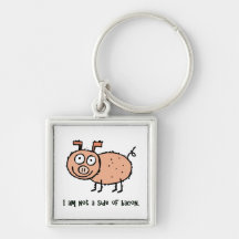 I am not Bacon Animal Activist Key Chain