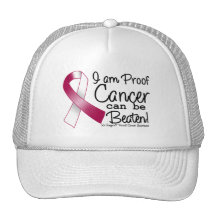 I Am Proof Throat Cancer Can Be Beaten Hat