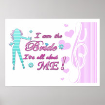 i am the bride about me wedding bachelorette brida print