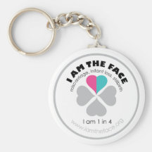 I AM THE FACE Pink and Blue Keychain