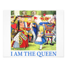 I AM THE QUEEN OF WONDERLAND PERSONALISED ANNOUNCEMENTS