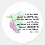 I am the vine, you are the branches Stickers