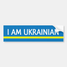 I AM UKRAINIAN BUMPER STICKER