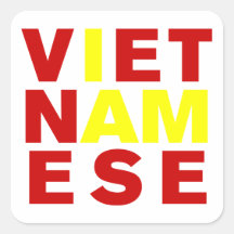 I AM VIETNAMESE SQUARE STICKERS