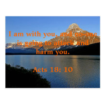 " I am with you " Biblical Postcard