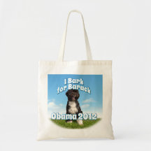 I Bark for Barack, Bo the First Dog Obama Bag