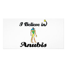 i believe in anubis photo card