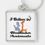i believe in balloon animals key chain