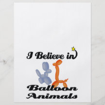 i believe in balloon animals personalised flyer