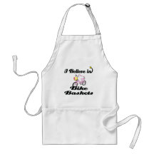 i believe in bike baskets apron