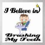 i believe in brushing my teeth boy print