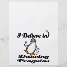 i believe in dancing penguins personalised flyer
