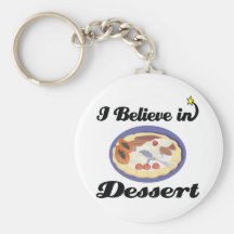 i believe in dessert keychain