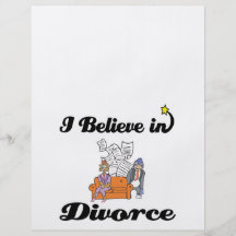 i believe in divorce personalized flyer