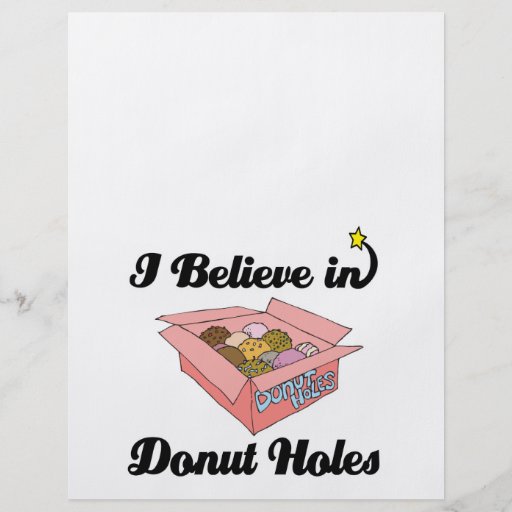 i believe in doughnut holes full color flyer