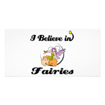 i believe in fairies personalised photo card