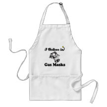i believe in gas masks apron