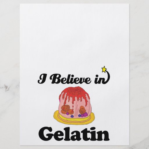 i believe in gelatin full colour flyer