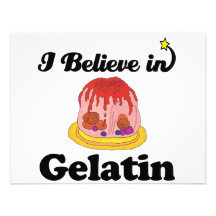 i believe in gelatin personalized invitations