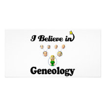 i believe in geneology custom photo card