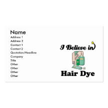 i believe in hair dye business card template