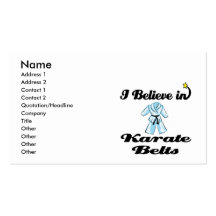 i believe in karate belts business card