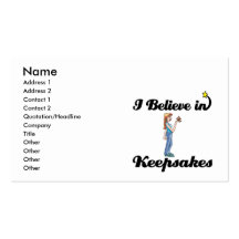 i believe in keepsakes business card