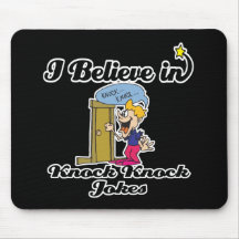 i believe in knock knock jokes mouse mat