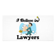 i believe in lawyers customized photo card